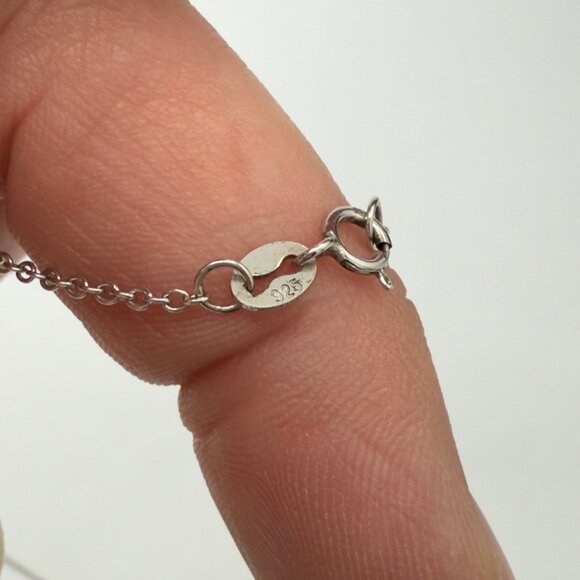 Women Sterling Silver Bezel Set Round Cut Cubic Zirconia Necklace 18" - Picture 6 of 12